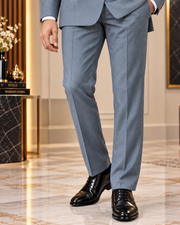 Premium Light Blue Double-Breasted 3 Piece Suit for Men