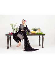 Luxury Heavy Embroidered Velvet 3 Piece Unstitched Suit – Shahid Tawakkal Winter Collection