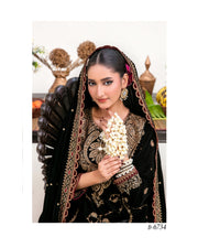Luxury Heavy Embroidered Velvet 3 Piece Unstitched Suit – Shahid Tawakkal Winter Collection