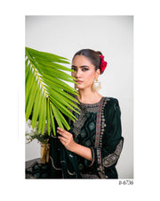 Luxury Heavy Embroidered Velvet 3 Piece Unstitched Suit – Shahid Tawakkal Winter Collection