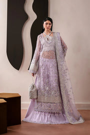 Luxury Handmade Organza Embroidered Suit with Neck Jaal & Raw Silk Trouser