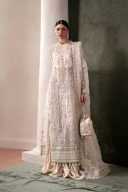 Luxury Handmade Organza Embroidered Suit with Raw Silk Trouser
