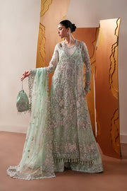Luxury Organza Embroidered Handmade Suit with Dupatta & Raw Silk Trouser