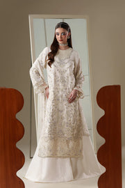 Emaan Adeel Nouvelle Luxury Chiffon 3 Piece Unstitched Embroidered Suit with Organza Lace & Raw Silk Trouser | Star Fabrics
