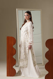 Emaan Adeel Nouvelle Luxury Chiffon 3 Piece Unstitched Embroidered Suit with Organza Lace & Raw Silk Trouser | Star Fabrics