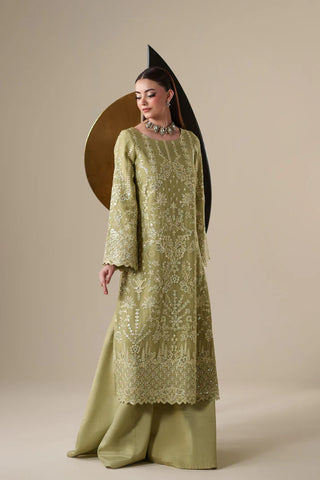 Emaan Adeel Nouvelle Luxury Chiffon New Arrival 3 Piece Unstitched Embroidered Suit with Organza Borders & Raw Silk Trouser | Star Fabrics
