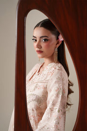 Emaan Adeel Nouvelle Luxury Chiffon 3 Piece Unstitched Embroidered Suit with Organza Borders & Raw Silk Trouser | Star Fabrics