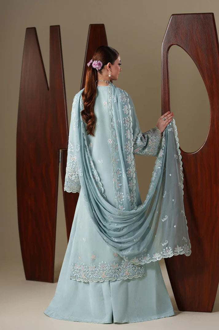 Emaan Adeel Nouvelle Luxury Chiffon 3 Piece Unstitched Embroidered Dress | Designer Chiffon Collection | Star Fabrics