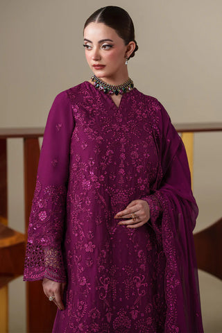 Emaan Adeel Nouvelle Luxury Chiffon New Arrival 3 Piece Unstitched Embroidered Suit with Organza Borders & Raw Silk Trouser | Star Fabrics