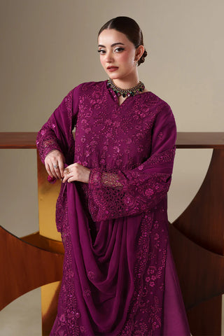 Emaan Adeel Nouvelle Luxury Chiffon New Arrival 3 Piece Unstitched Embroidered Suit with Organza Borders & Raw Silk Trouser | Star Fabrics