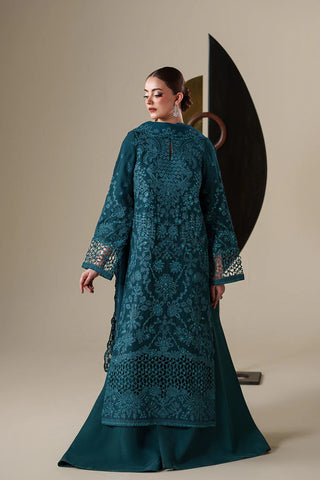 Emaan Adeel Nouvelle Luxury Chiffon New Arrival 3 Piece Unstitched Embroidered Suit with Organza Borders & Raw Silk Trouser | Star Fabrics