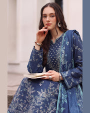 ELARA Premium Embroidered Karandi 3 Piece Suit with Pashmina Shawl
