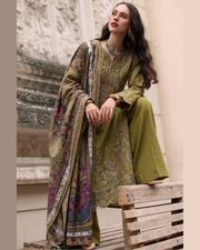 ELARA Premium Embroidered Karandi 3 Piece Suit with Pashmina Shawl