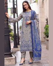 ELARA Premium Embroidered Karandi 3 Piece Suit with Pashmina Shawl