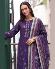 ELARA Premium Embroidered Karandi 3 Piece Suit with Pashmina Shawl