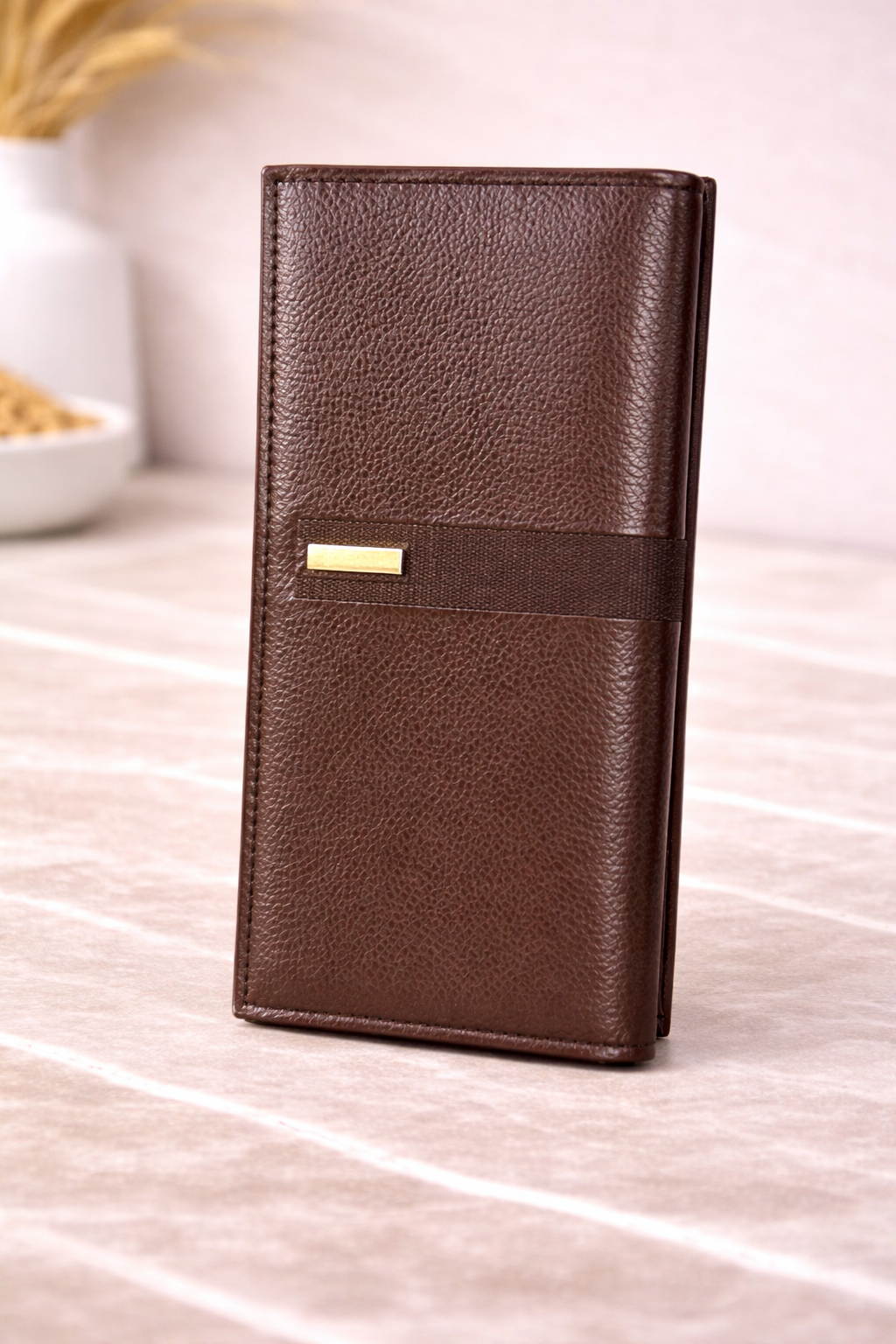 Men’s Long Bifold Wallet – Slim PU Leather Card Holder, Cash Organizer & Mobile Phone Wallet