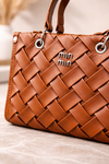 Miu Miu Inspired Intrecciato Woven Leather Ladies Handbag