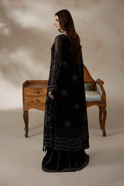 Luxury Embroidered Unstitched Chiffon 3 Piece Suit with Raw Silk Trouser