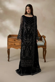 Luxury Embroidered Unstitched Chiffon 3 Piece Suit with Raw Silk Trouser