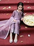 Kids Silk Sequin Embroidered 3-Piece Outfit with Organza Dupatta