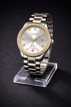 LONGBO 83480 Crystal Bezel Watch – Two-Tone Silver & Gold Stainless Steel Luxury Men Wrist watch