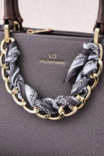 Valendnee Luxury Structured Textured Brown Tote Bag