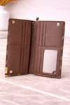 Men’s Long Bifold Wallet – Luxury Monogram-Inspired PU Leather Card & Cash Organizer Wallet