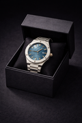 Hublot Classic Fusion Style Titanium Watch – Blue Sunburst Dial Luxury Men’s Wristwatch