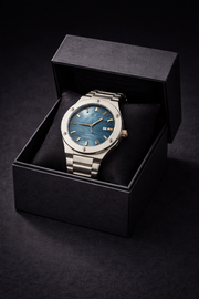 Hublot Classic Fusion Style Titanium Watch – Blue Sunburst Dial Luxury Men’s Wristwatch