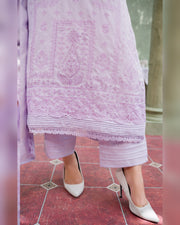 Gul-e-Laila Luxury Embroidered Dhanak 3 Piece Suit with Embroidered Shawl