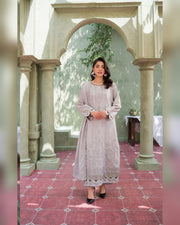 Gul-e-Laila Luxury Embroidered Dhanak 3 Piece Suit with Embroidered Shawl