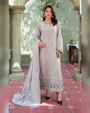 Gul-e-Laila Luxury Embroidered Dhanak 3 Piece Suit with Embroidered Shawl