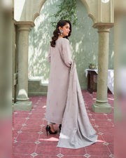 Gul-e-Laila Luxury Embroidered Dhanak 3 Piece Suit with Embroidered Shawl