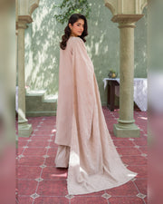 Gul-e-Laila Luxury Embroidered Dhanak 3 Piece Suit with Embroidered Shawl