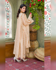 Gul-e-Laila Luxury Embroidered Dhanak 3 Piece Suit with Embroidered Shawl