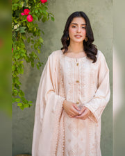 Gul-e-Laila Luxury Embroidered Dhanak 3 Piece Suit with Embroidered Shawl