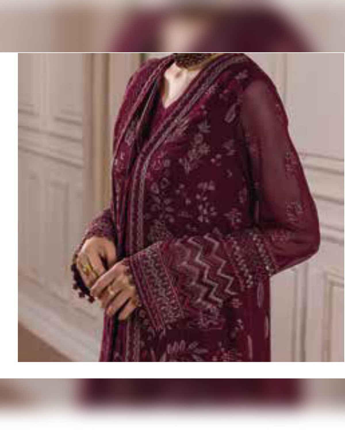 Parisa Safeera by Flossie – Luxury Embroidered Chiffon 3 Piece Unstitched Suit