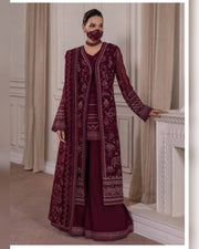 Parisa Safeera by Flossie – Luxury Embroidered Chiffon 3 Piece Unstitched Suit