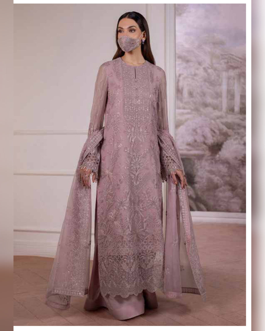 Parisa Safeera by Flossie – Luxury Embroidered Chiffon 3 Piece Unstitched Suit