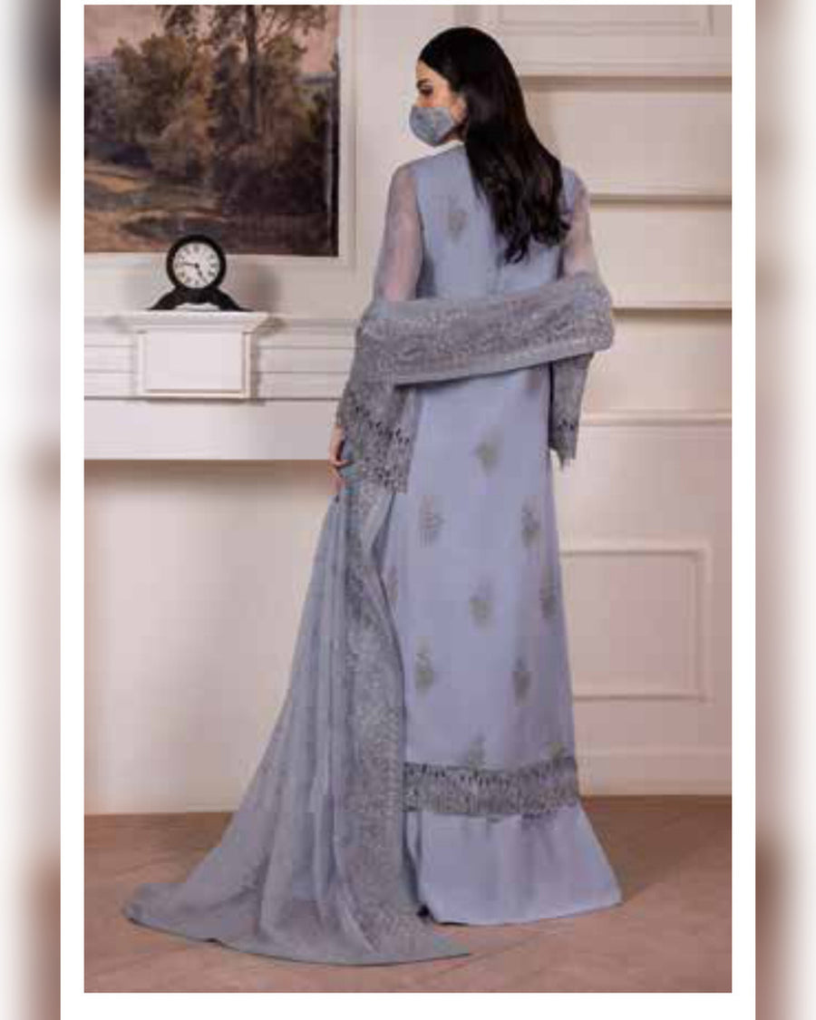 Parisa Safeera by Flossie – Luxury Embroidered Chiffon 3 Piece Unstitched Suit