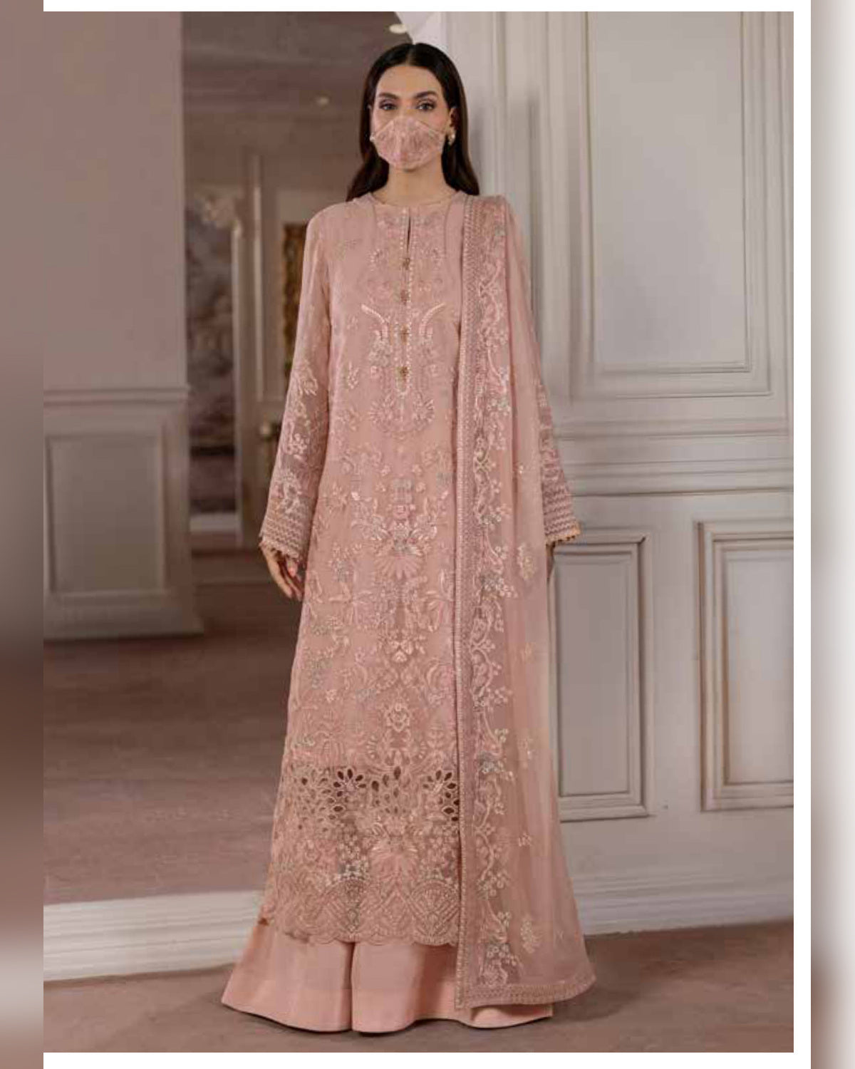 Parisa Safeera by Flossie – Luxury Embroidered Chiffon 3 Piece Unstitched Suit