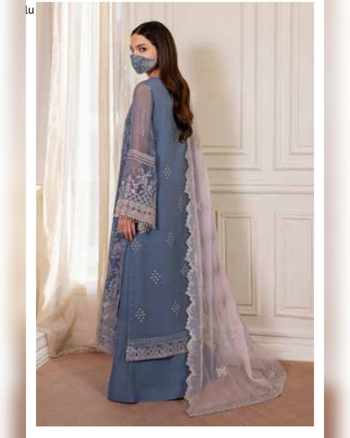 Parisa Safeera by Flossie – Luxury Embroidered Chiffon 3 Piece Unstitched Suit