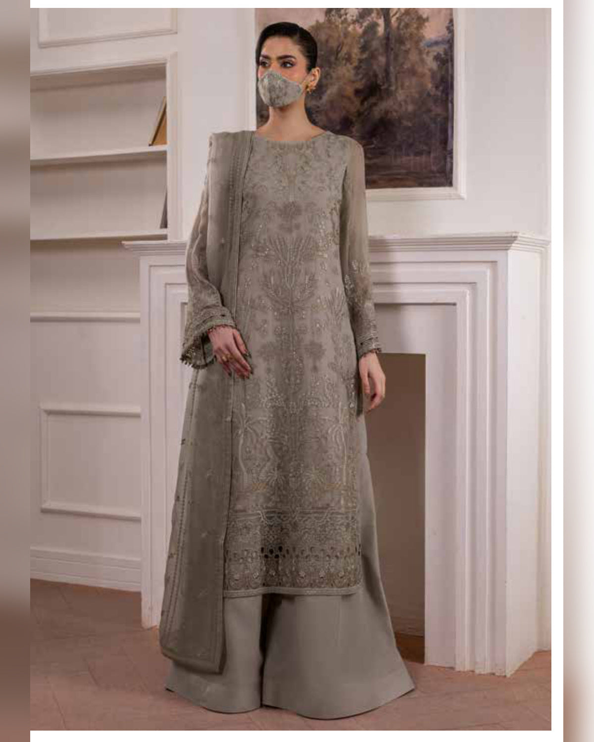 Parisa Safeera by Flossie – Luxury Embroidered Chiffon 3 Piece Unstitched Suit