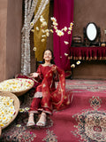 Kids Luxury Silk 3-Piece Set with Sequin Embroidery & Organza Dupatta