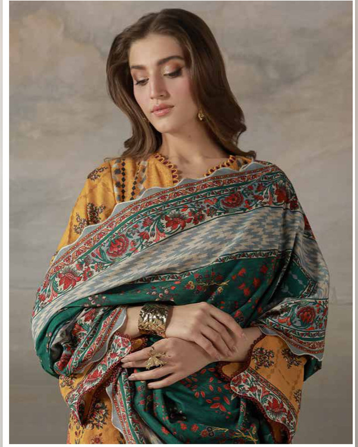 SAHAR Fall / Winter Digital Printed 3 Piece Khaddar Suit