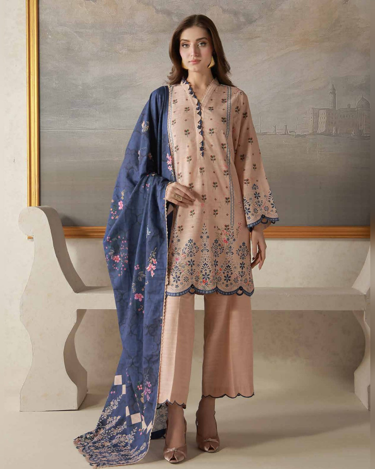 SAHAR Fall / Winter Digital Printed 3 Piece Khaddar Suit