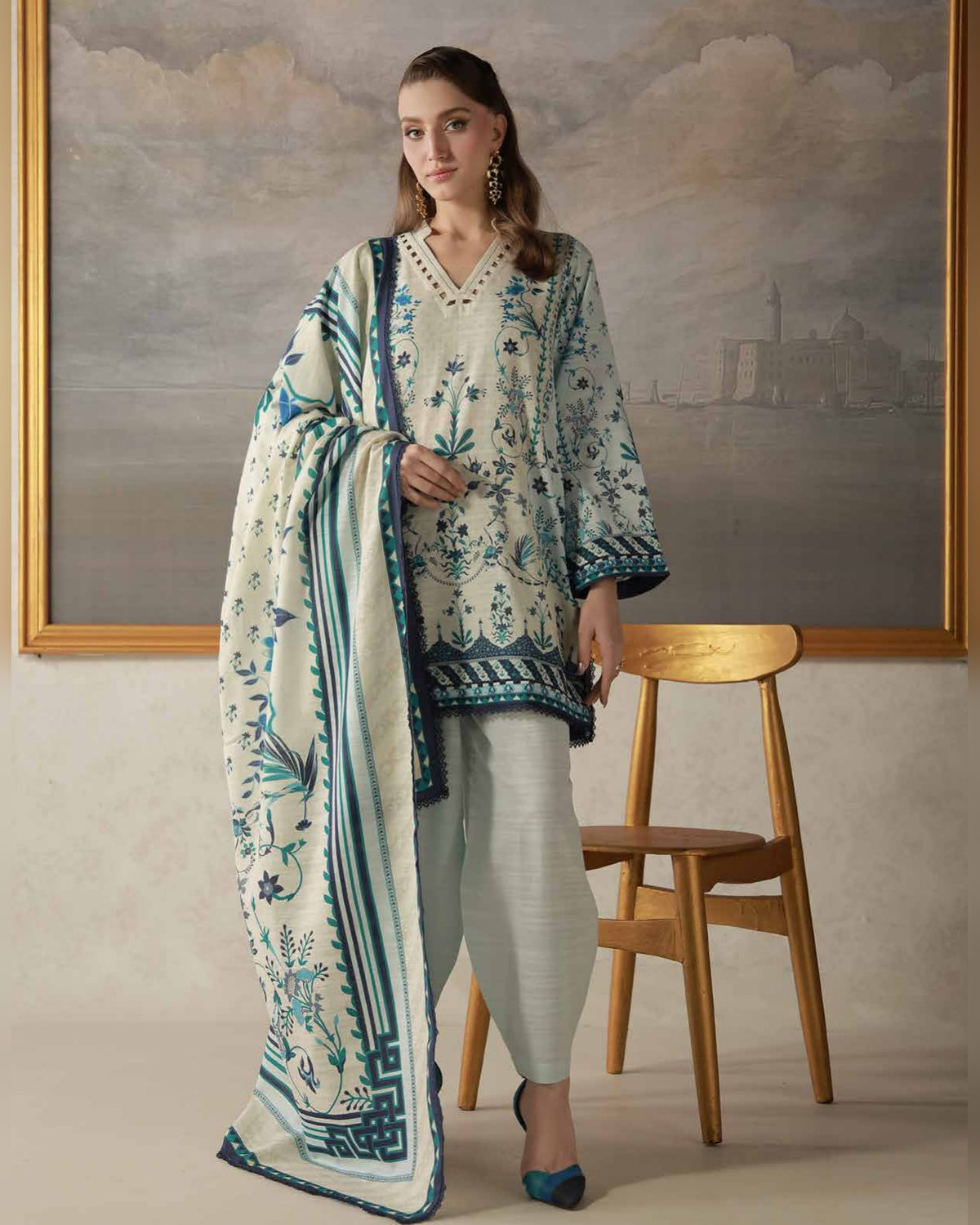 SAHAR Fall / Winter Digital Printed 3 Piece Khaddar Suit