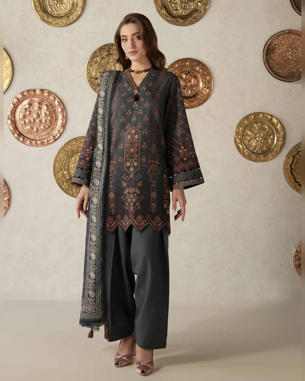 SAHAR Fall / Winter Digital Printed 3 Piece Khaddar Suit