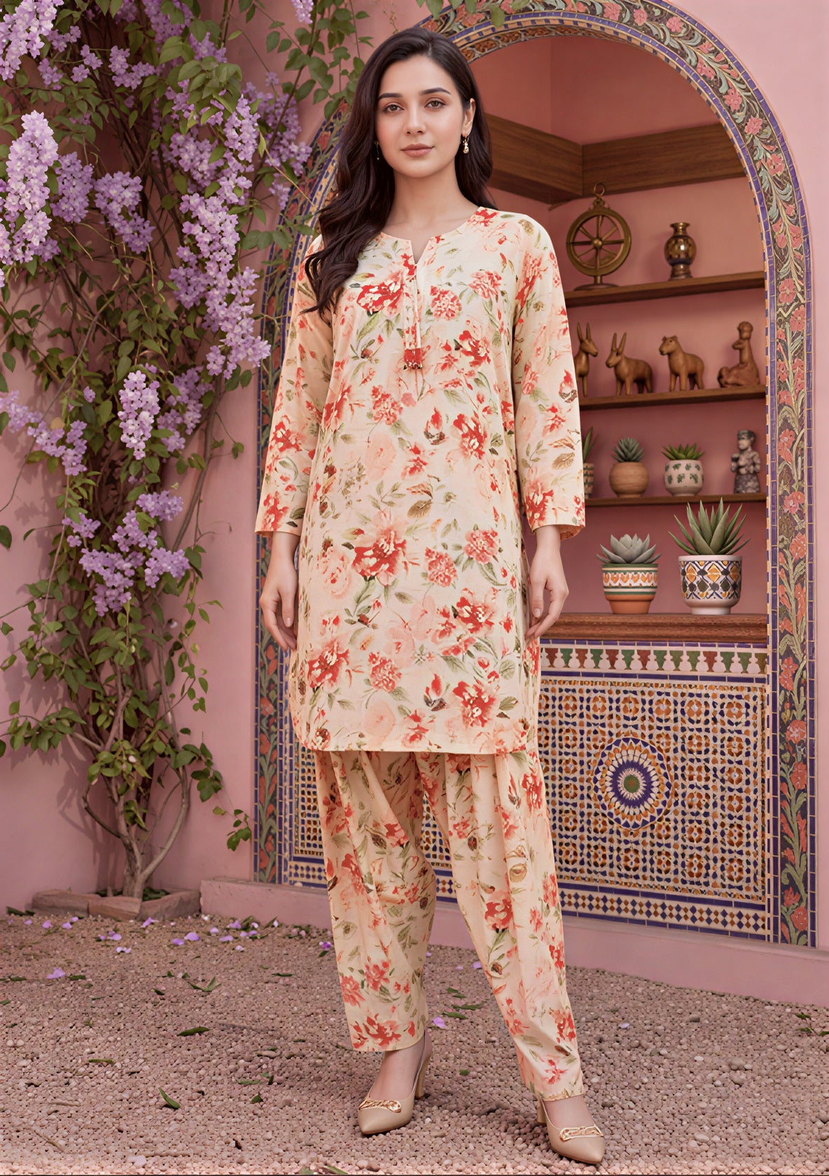TEA PARTY (VOL-1) 2 Piece Stitched Collection By Tawakkal (D-4360)
