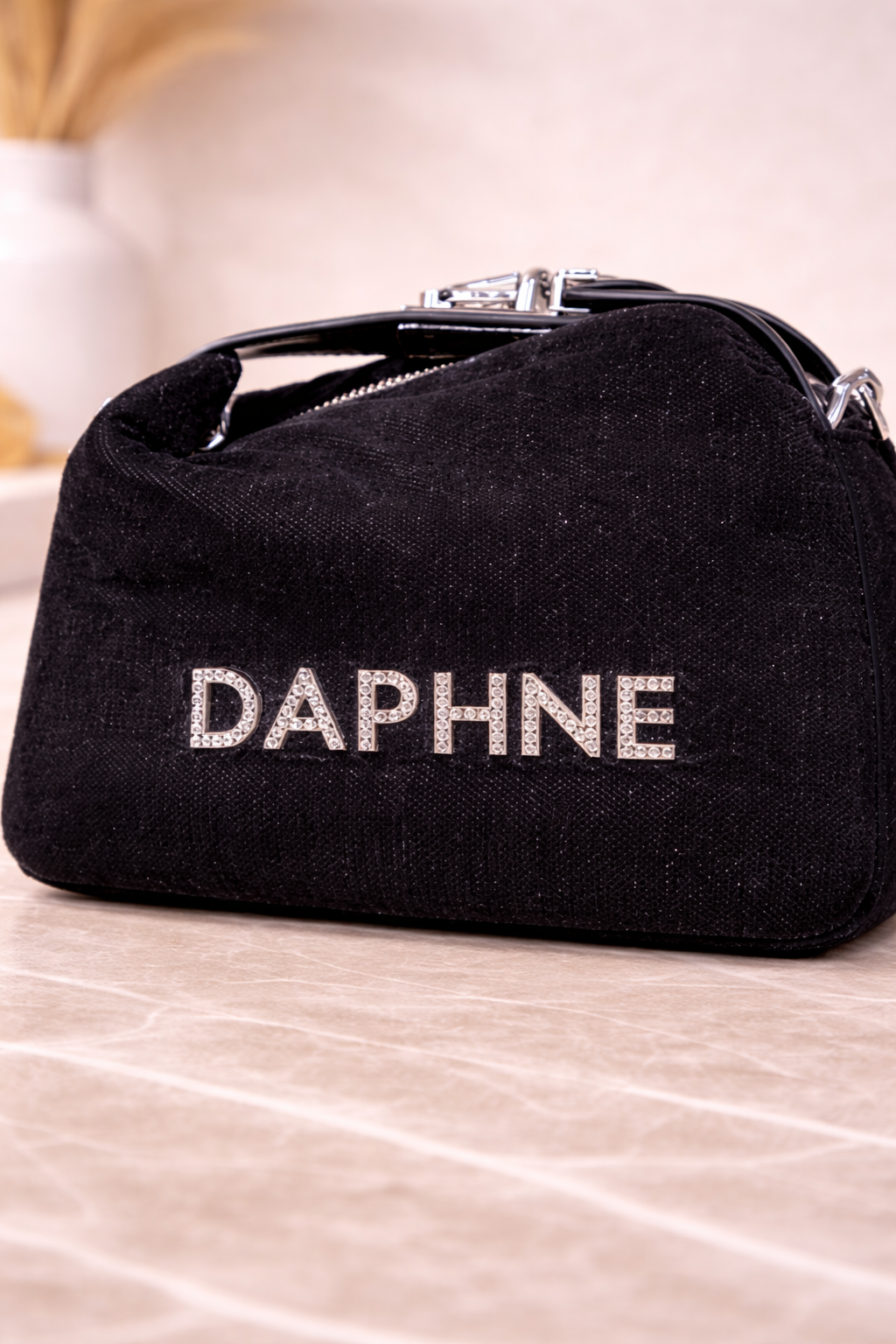Daphne Luxury Black Mini Crossbody & Clutch Handbag